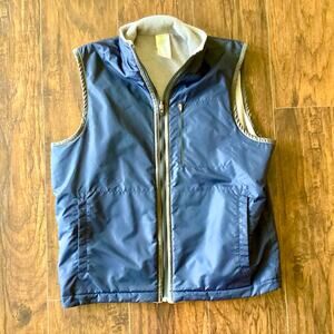 Tommy Hilfiger Blue Reversible Nylon Fleece Vest